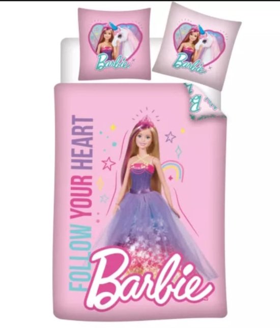 Barbie Dekbedovertrek follow your heart 100 X 135 Cm katoen