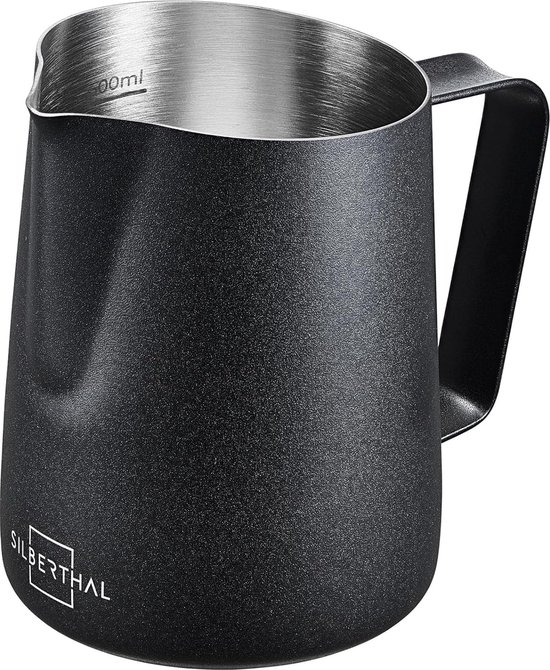 Pot à lait noir en inox 590 ml pour barista