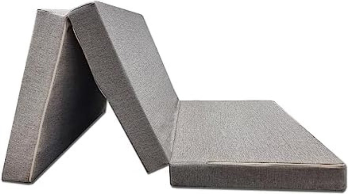 Schuimmatras - Campingmatras met deksel 120 x 200 x 10 cm - Grijs