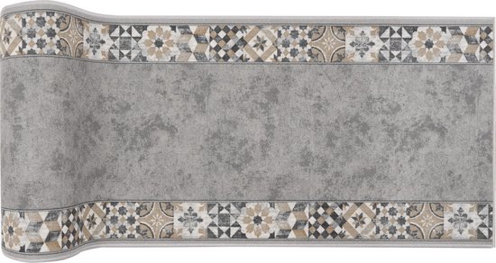 Tapiso – tapis de couloir en caoutchouc antidérapant, gris clair, pour couloir, salon, taille 80x200