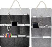 Ophangorganizer, voor aan de muur, vilt, organizer, 2 stuks, opbergtas, hangtas, voor badkamer, auto, kinderkamer, kledingkast