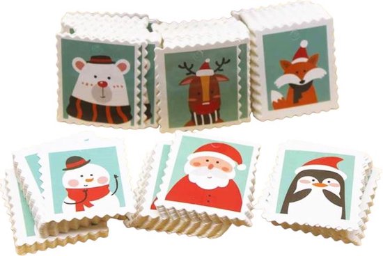 Kerstcadeau Naam Labels - Cadeaulabels - Kerstmis Kado Gift Tags - Kerst Foto’s - 12 Stuks