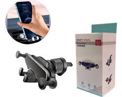 JUJOU® - Telefoonhouders Auto - Telefoonhouder Auto Ventilatie - Auto Accessories - Gsm Houder Auto - Zwart - Voor alle telefoons - Smartphone huder auto
