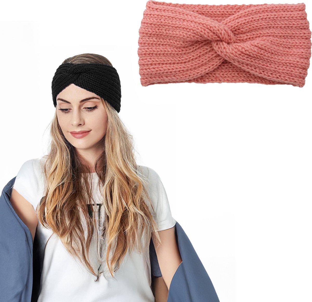 Consumerce® Winter Haarband Roze – Hoofdband Dames – Hoofd Band Meisje – Hoofdbanden – Diadeem – Haarbanden – Sport – Make Up - Bandana