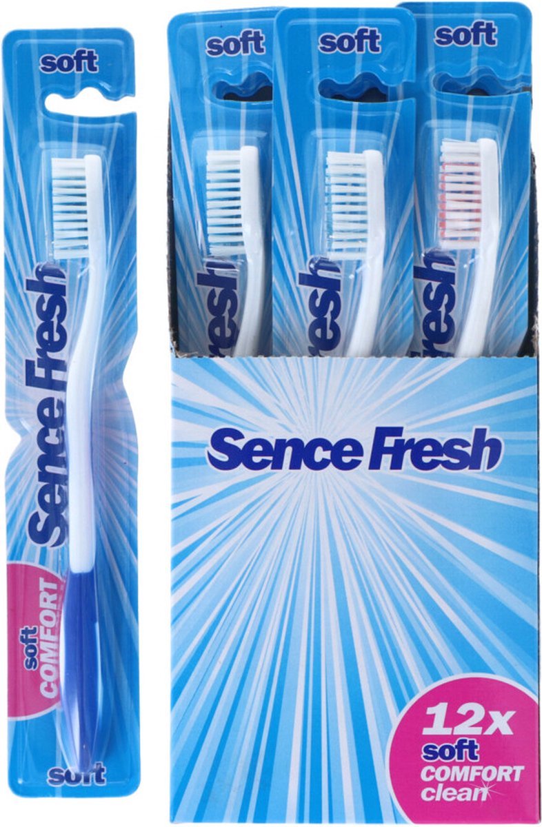 Sence Tandenborstels Fresh Soft Comfort Clean 12 stuks - Voordeelverpakking 3 stuks