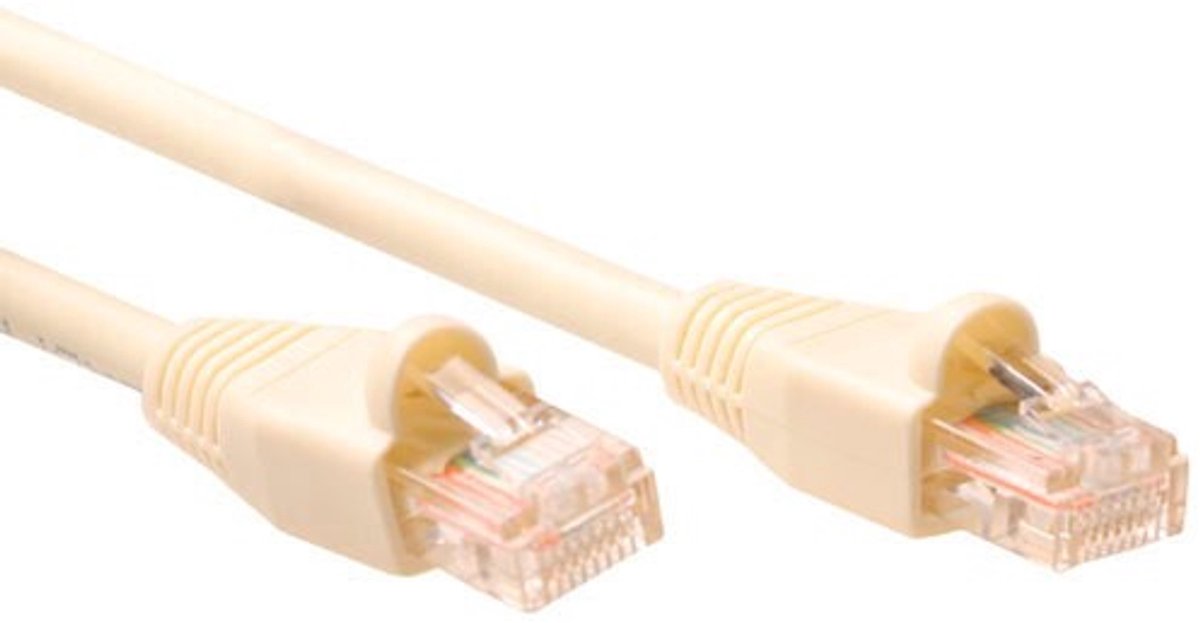 ACT Ivoor 0,5 meter U/UTP CAT5E patchkabel snagless met RJ45 connectoren IB6500