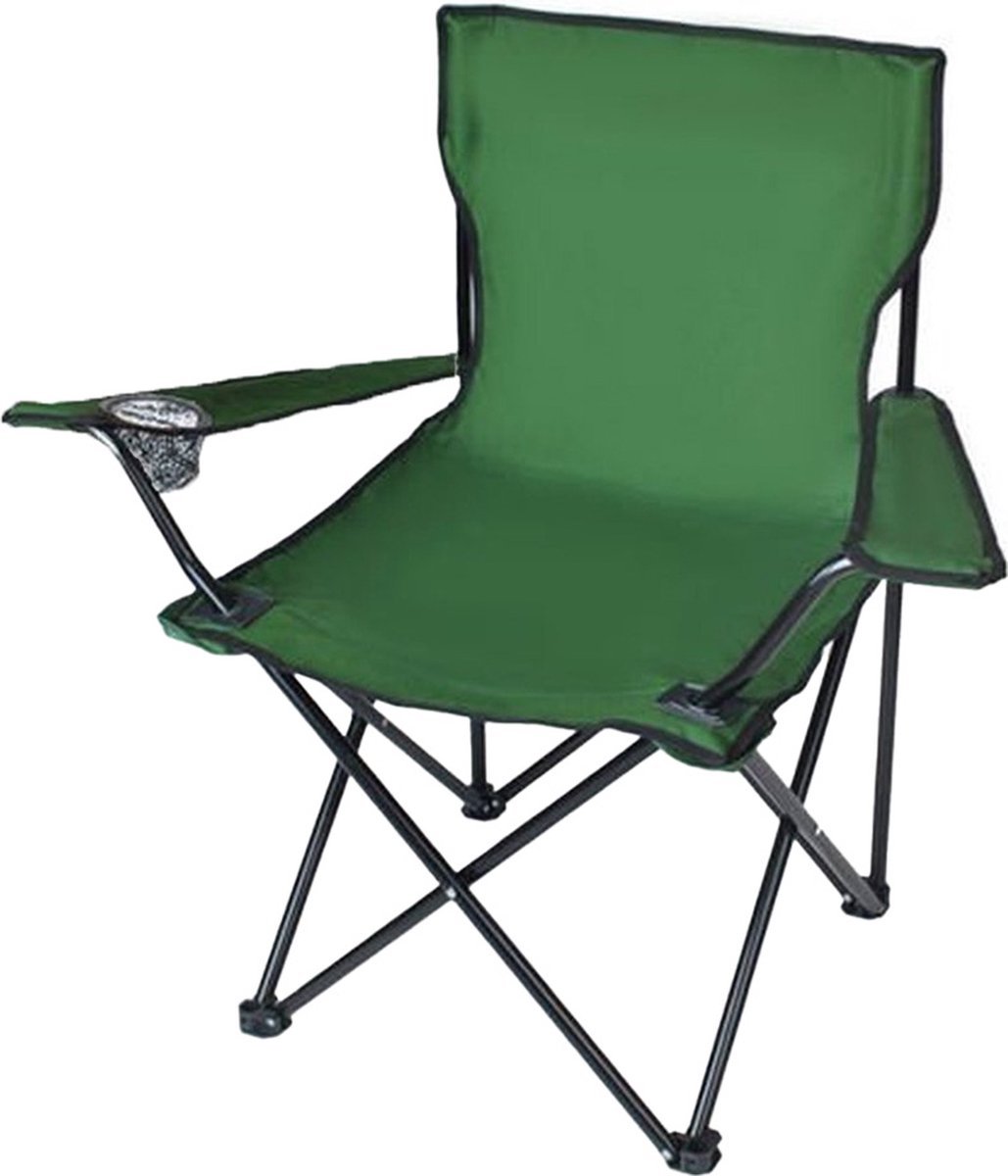 IBBO® - Campingstoel – Opvouwbare kampeerstoel – Vouwstoel – Strandstoel – Tuinstoel – Camping – Visstoel – Belastbaar tot 100 kg – Groen