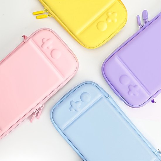 Livano Case Geschikt Voor Nintendo Switch - Hoes - Beschermhoes - Waterafstotend - Accessoires - Paars