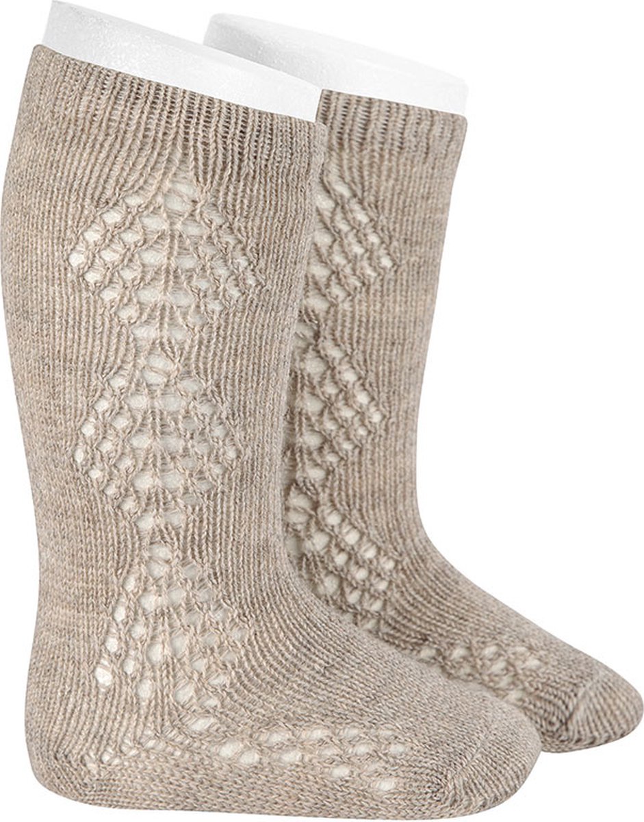 Cóndor Kniekous Side Openwork Diamant | 1532/2 | Nougat/Beige/Bruin | 18-24 mnd | maat 2
