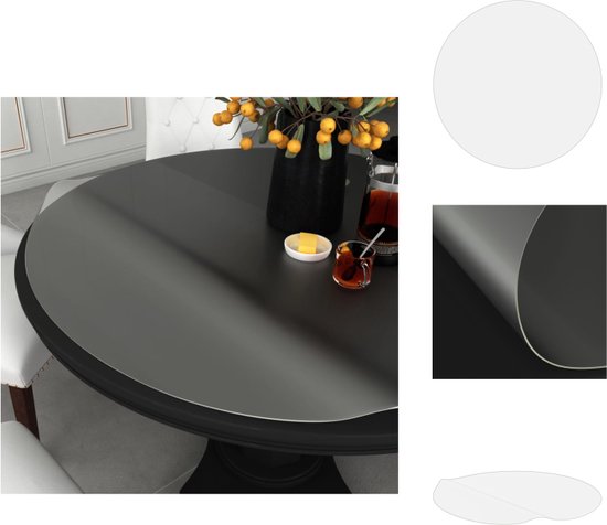 vidaXL tafelbeschermer - rond - 70 cm - 2 mm dik - waterdicht PVC - Tafelonderdeel