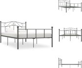 vidaXL Metalen bedframe - Grijs - 208 x 147.5 x 95 cm - Geschikt voor matras van 140 x 200 cm - Bed