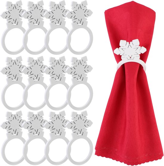 Ajuny Handgemaakte Ronde Houten Servetring Strak Eenvoudig en Decoratief 1,5 inch Servetringen voor Tafeldecoratie Diner Bruiloft Feest Diners Feesten