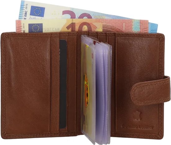 Double-D - Étui pour cartes de crédit - RFID - Anti Skim - Marron