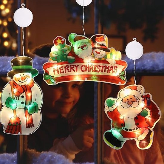 LED Lumières de Ventouse de Noël,Lumières de Fenêtre de Noël,Noël