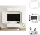 vidaXL televisiemeubel - wit spaanplaat - 60 x 30 x 30 cm - muurbevestiging - Kast