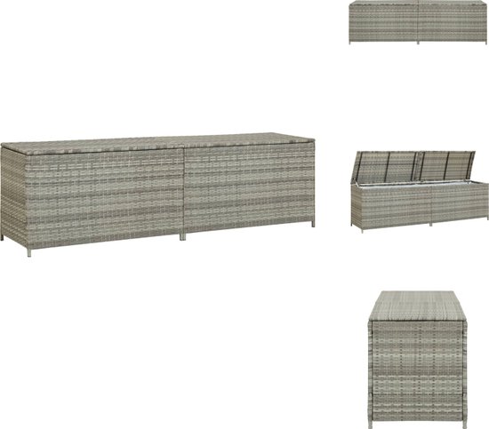 vidaXL Tuinbox met wielen 190 L poly rattan zwart, opbergbox, tuinkist, opbergdoos, opbergbox tuin, kussenbox, tuinkussenbox, tuinkussens opbergbox vidaXL Tuinbox met wielen 190 L poly rattan zwart, opbergbox, tuinkist, opbergdoos, opbergbox tuin, kussenbox, tuinkussenbox, tuinkussens opbergbox