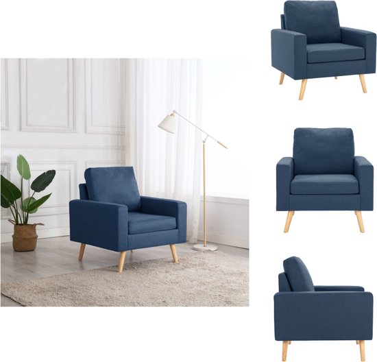 vidaXL Fauteuil - Expérience d'assise confortable - Blauw - 77 x 71 x 80 cm - Fauteuil