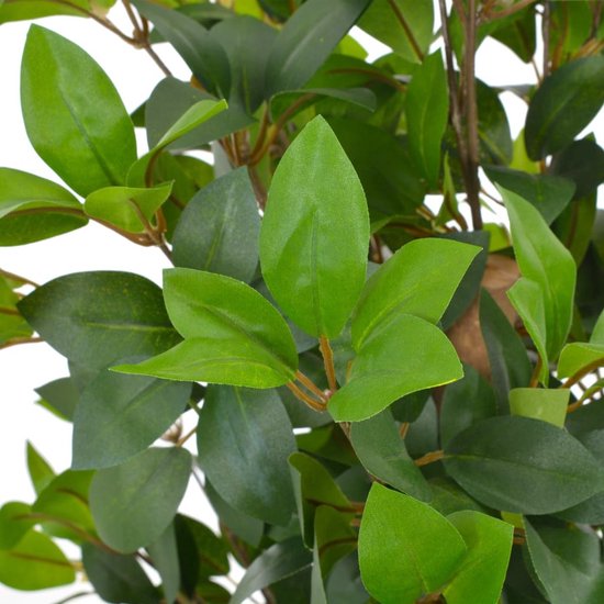 vidaXL Plante de laurier artificiel - 130 cm - Détails réalistes - Vert et marron - Plante artificielle