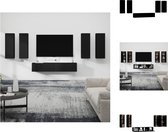 vidaXL TV-meubels - Klassieke Televisiekastenset - 6-delige set - zwart - bewerkt hout - verschillende afmetingen - Kast