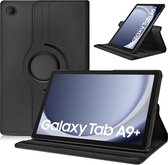 Hoes geschikt voor Samsung Galaxy Tab A9 Plus – 360° draaibaar tablethoes – Zwart