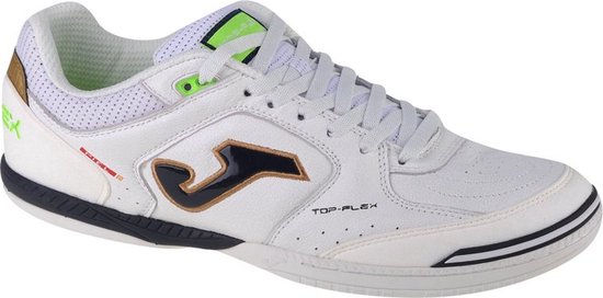 Joma Top Flex 2202 White/Navy/Fluo Green - Indoor Zaalvoetbalschoen