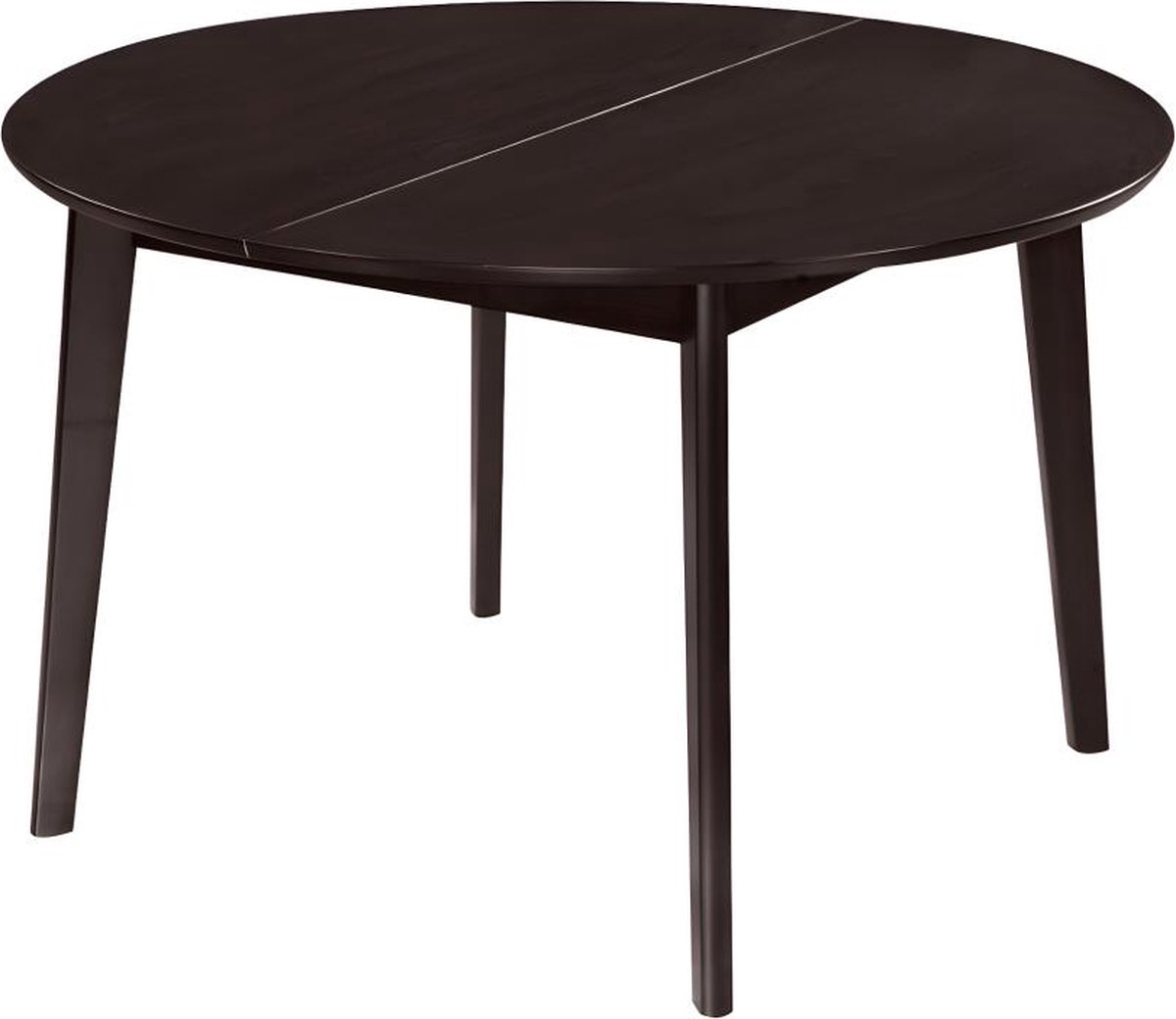 Table ronde extensible DUNA - 4 à 6 personnes - Décor chêne - L110 x  P110/152 x H77 cm - Achat & prix