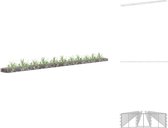 vidaXL Schanskorf Verhoogde Plantenbak - 450 x 30 x 10 cm - Gegalvaniseerd Staal - Bloempot