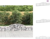 vidaXL Schanskorf Gabion muur 300x30x40/60cm - Geluidsisolerende tuinbarrière - Bloempot