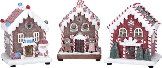 Christmas candy house 3 ass