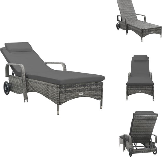 Casaria Ligstoel Kreta - Aluminium op Wielen / UV-bestendig