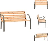 vidaXL tuinbank - houten - kinderen - 81 x 38 x 56 cm - Chinees vurenhout en staal - montage vereist - Tuinbank