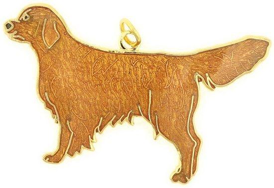 Behave Hanger hond bruin emaille 6,5 cm