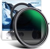 Neewer® - 2-in-1 62mm Variabel ND-filter ND2-ND32 & CPL-filter (Circulair Polarisatiefilter) Geen X-Kruis/30 Lagen Nanocoating/Optisch HD-glas/Aluminiumlegering Frame/Waterafstotend/Krasbestendig - Verbeter je Fotografische Mogelijkheden