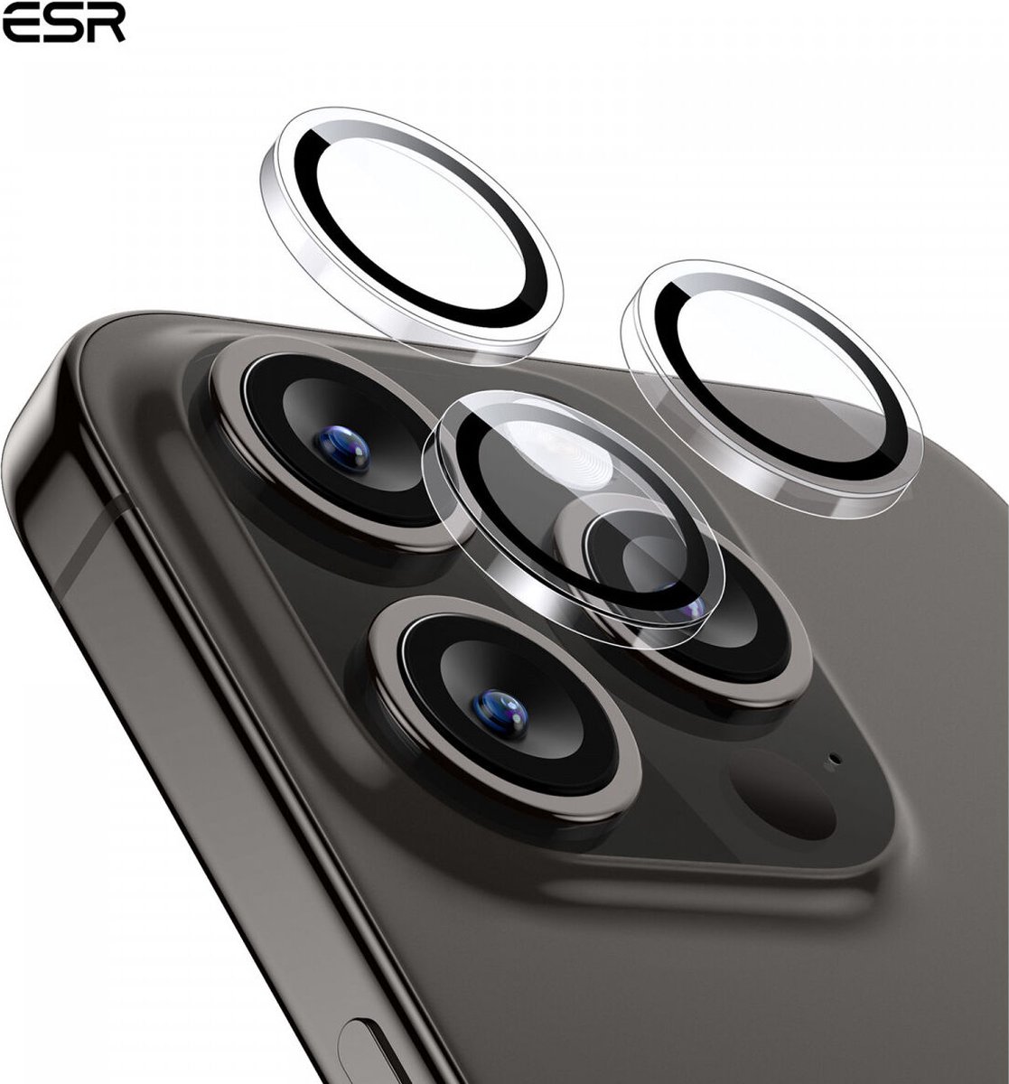 2-PACK | iPhone 15 PRO Camera Lens Protector | (Kleur Grijs) | Tempered Glass Shield, Scratch-Resistant, Easy Install, Ultra-Clear, Protective Cover for iPhone 15 PRO Camera
