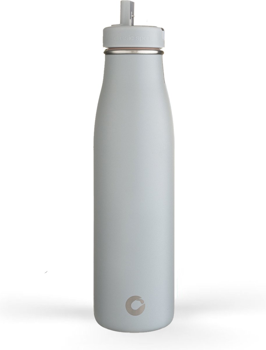 Evolution Ecobotl - 500ml - Ocean Swell - Waterfles - Drinkfles - Roestvrijstaal - Geïsoleerd - Sportdop met rietje - Duurzaam