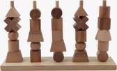 wooden story Houten Stapelblokken - naturel kleur- educatief speelgoed - peuters