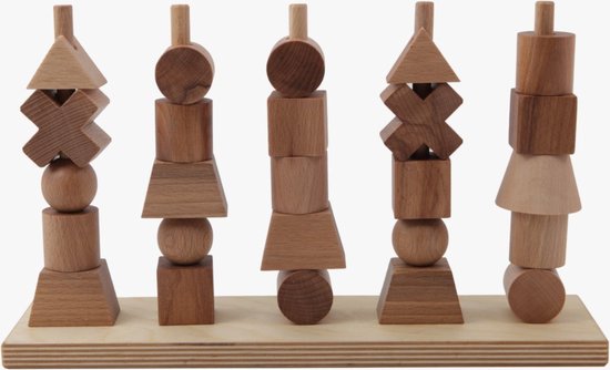 TOWO Houten Stapelen Dozen-nestelende en sorteren Cups Blokken voor peuters-kubussen gestapeld Educatief speelgoed voor 2 jaar oud Montessori Materials