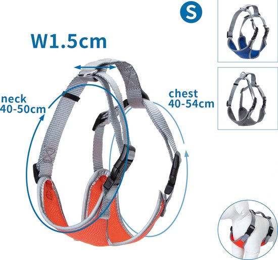 Cosyhome London Hondentuig en riem set, ademend, verstelbaar