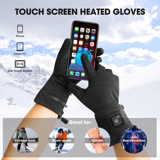 JuKa Toronto Heat Elektrisch verwarmde handschoenen Oplaadbare Accu met kabel bol