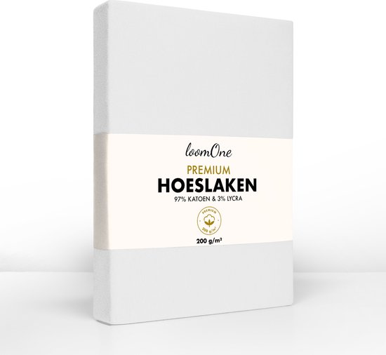 Blumtal® Premium Jersey Hoeslaken - 180 tot 200 x 200 x 40 cm - Lichtblauw - Boxspring - Oeko-TEX gecertificeerd - 100% Katoen