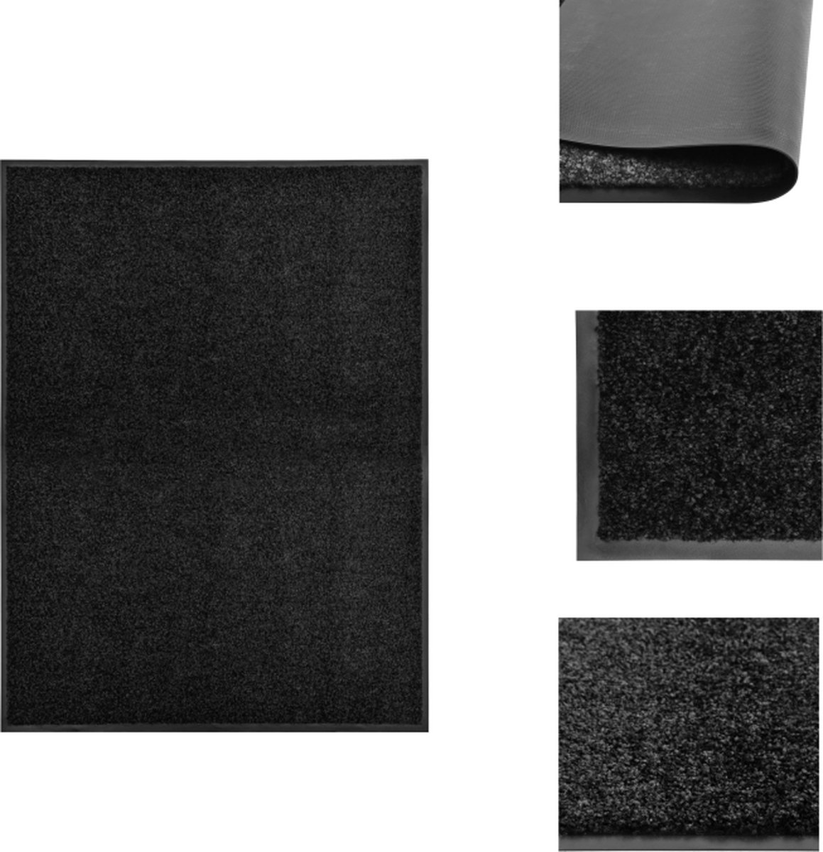 vidaXL Tapis d'entrée PVC Gris 90 x 120 cm