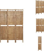 vidaXL Kamerscherm Bamboe 3 Panelen - 120x180 cm - Waterbestendig en Duurzaam - Kamerscherm