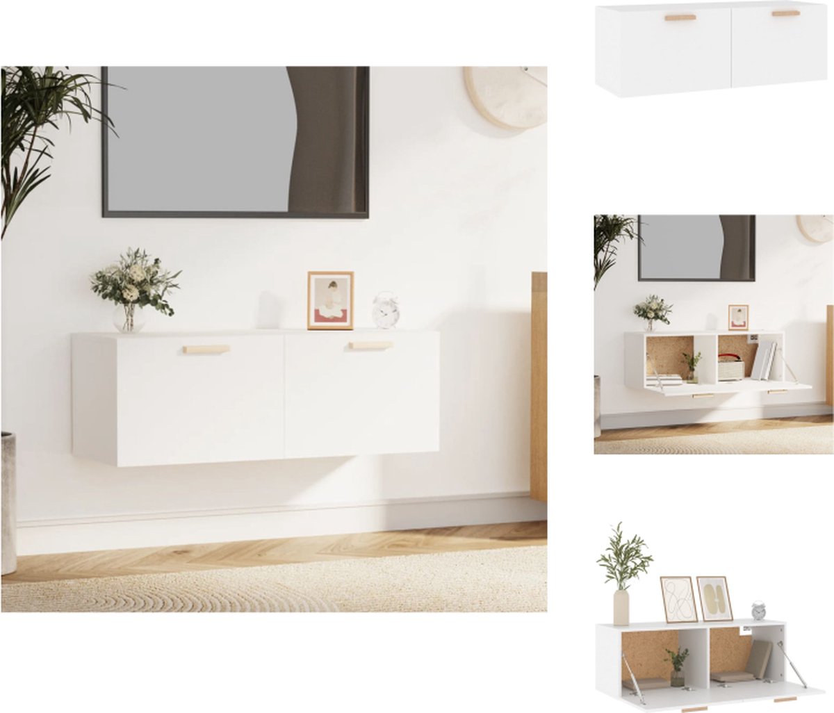 VidaXL Wandkast Kast Afmetingen- 100x36.5x35cm Kleur- wit Kast