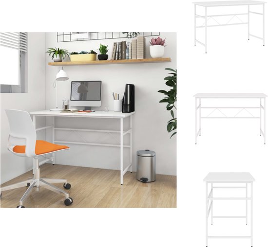 HOMCOM Bureau In Industriële Stijl, Afm. 110 X 55 X 75 Cm Lade 2 Laden Metalen Frame 1020322