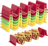 Taco houder standaard Taco Tray Houder houdt elk tot 4 taco's ABS-kunststof voor Tacos sandwiches restaurant party 6 stuks