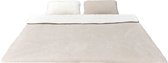 Couverture 100% Laine - Double Face - Mélange Puur Mérinos Australien & Blend CARO - Couverture en Laine Premium OnceDoce® 2 x 450 g/m² - Beige Ecru Chaud Respirant Doux - Marque de Qualité Woolmark ® - Lavable - 200x200cm