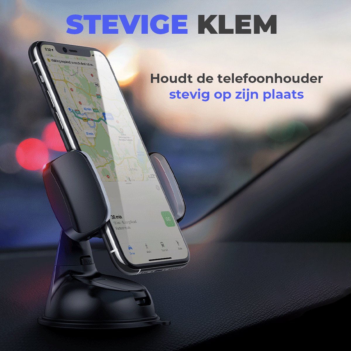 Wegman Telefoonhouders Auto met Zuignap - Dashboard en Raam - Universeel voor alle Telefoons - GSM Houder Auto - Telefoonhouder Auto - Phone Holder Car - Auto Accessories - Zwart – foto 5