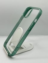 Hybrid TPU/Acryl Back Cover hoesje - Geschikt voor Appel iPhone 14 / iPhone 15 - Transparant/Mintgroen