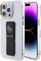 Guess PU Grip Back Case - Geschikt voor Apple iPhone 15 Pro Max (6.7") - Zwart