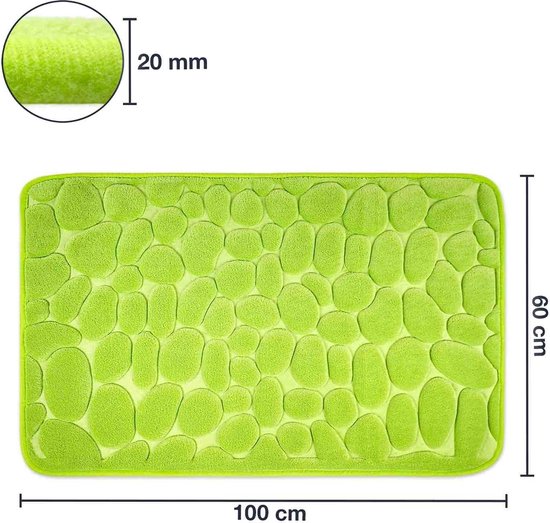 Badkamer Tapijt Met Memory Schuim Blauw - Badmat Kan Gecombineerd Worden Tot Een Set Antislip Maschinewasbaar Douchedeken 60 X 100 Cm